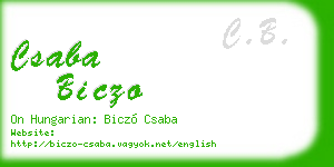 csaba biczo business card